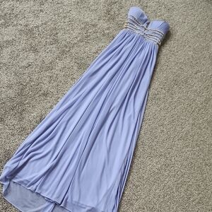 Elegant Lavender Strapless Dress